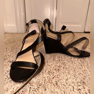 Ann Taylor strappy black heels